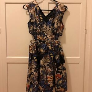 Jealous Tomato Floral Cut-out Dress
